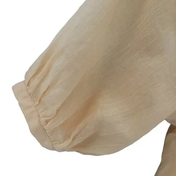 Free People Yellow Gauze Mini Dress XS - Picture 9 of 11